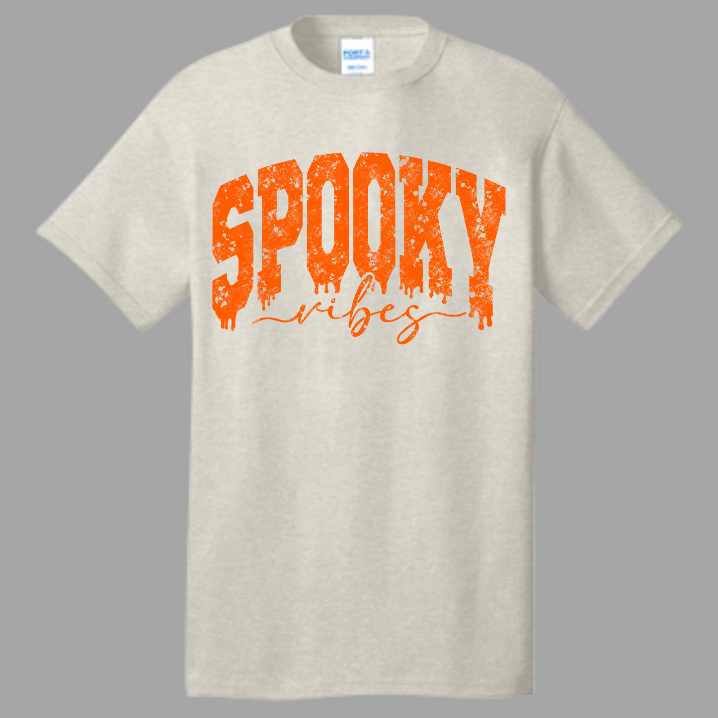 Spooky vibes ( orange print on black ) t-shirt