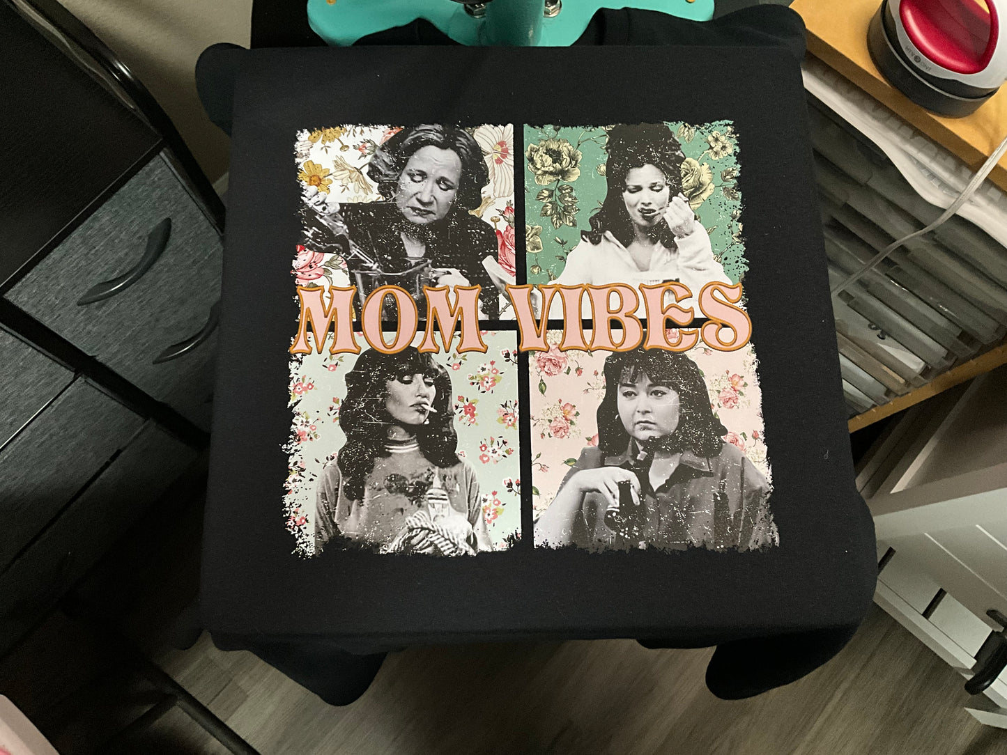 Mom Vibes (Black T-Shirt)
