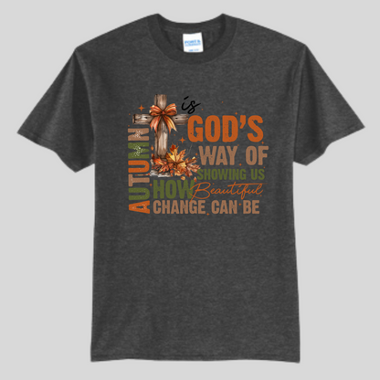 Autumn Gods way of change t-shirt