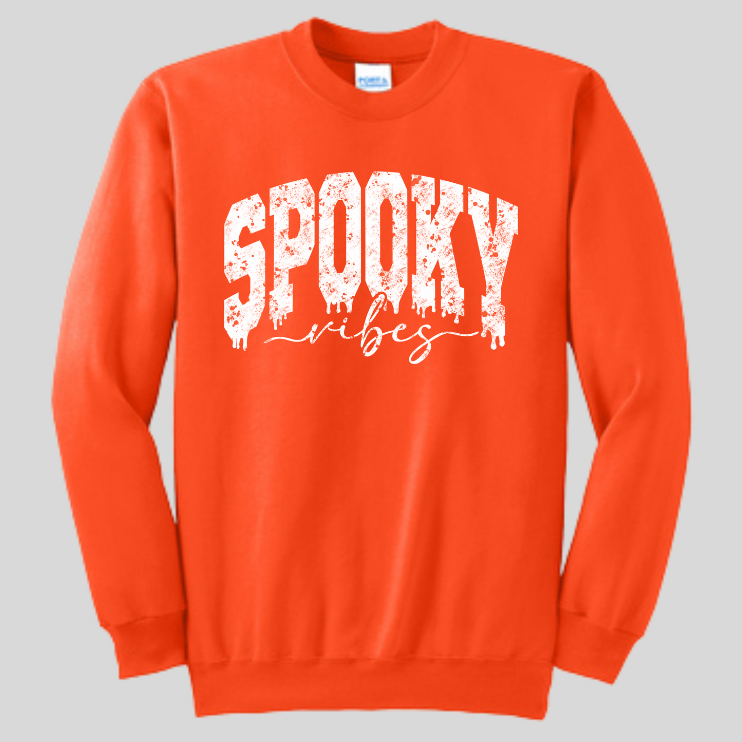 Spooky vibes ( white print) crewneck