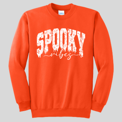 Spooky vibes ( white print) crewneck