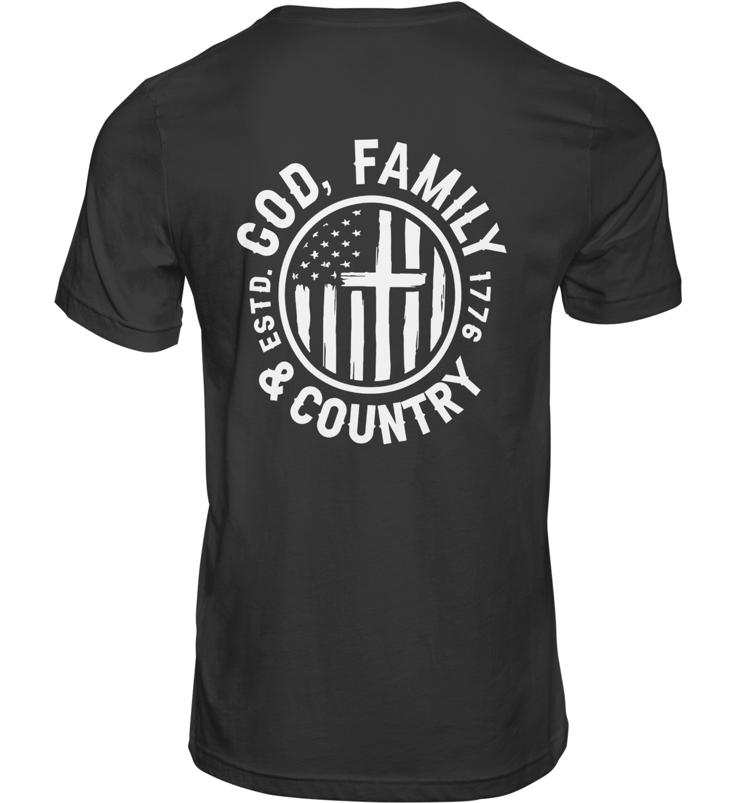 God, family & country t-shirt (white print)