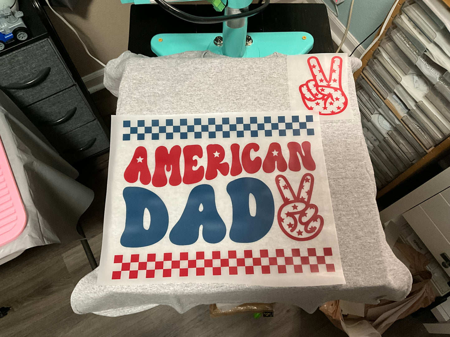 American dad t-shirt  ( large back design - small front )