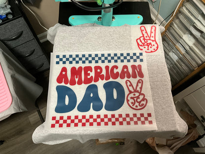 American dad t-shirt  ( large back design - small front )