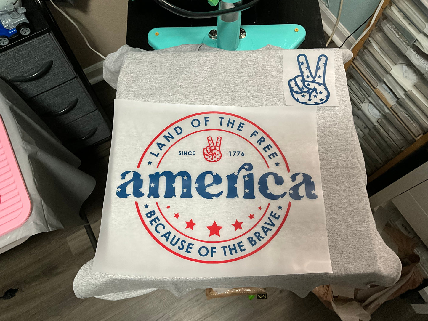 America stamp mark ( blue front design )