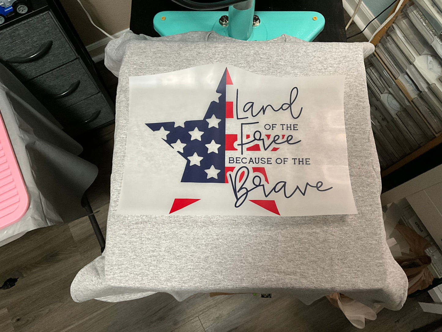 Land of the free star t-shirt