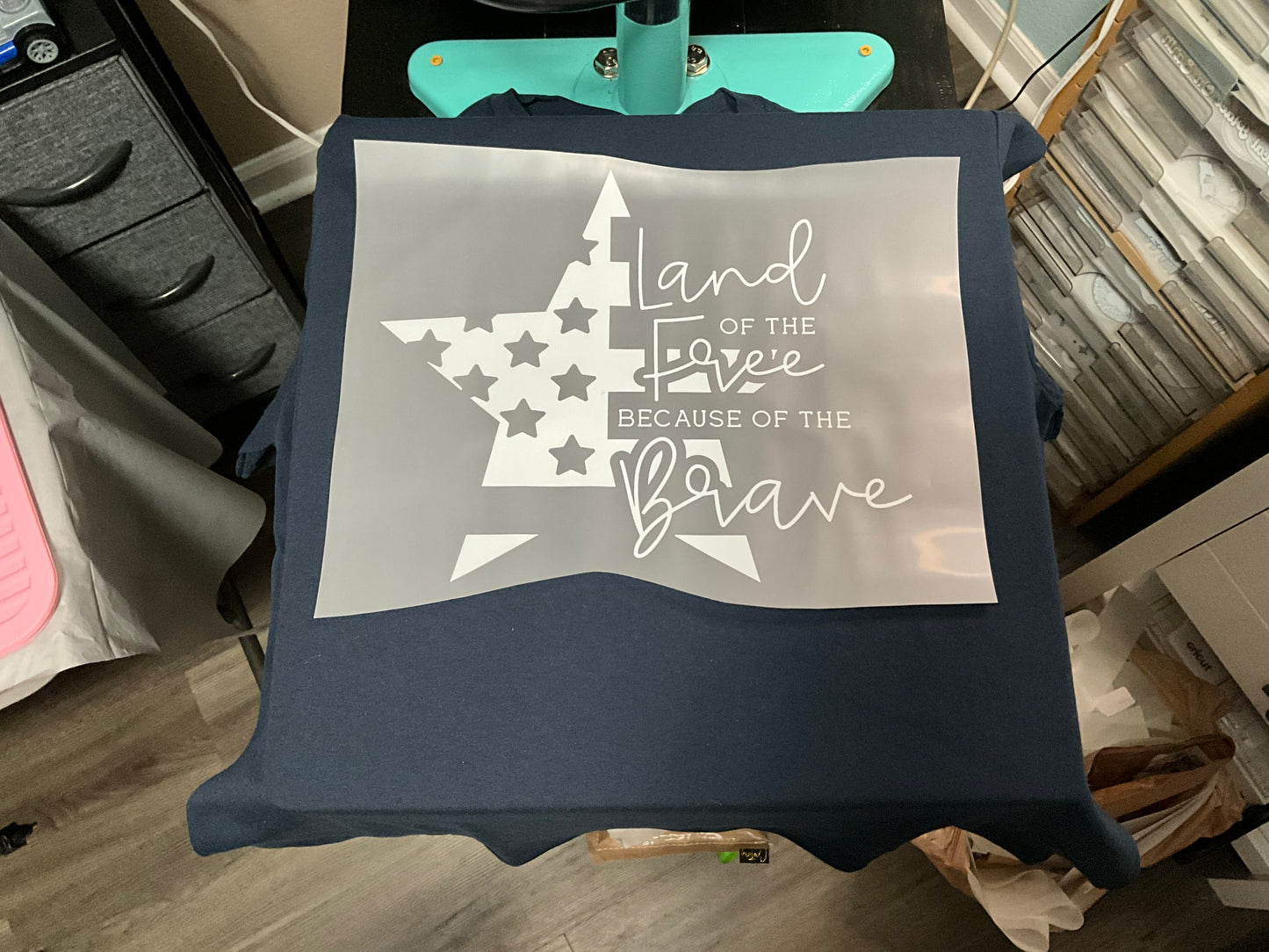 Land of the free star t-shirt (white)