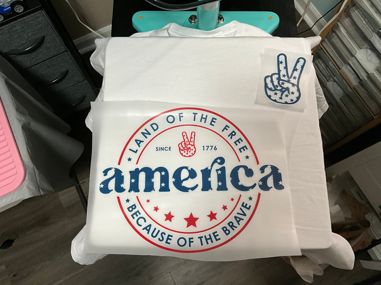 America stamp mark ( blue front design )