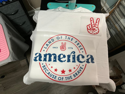 America stamp mark ( red front design )