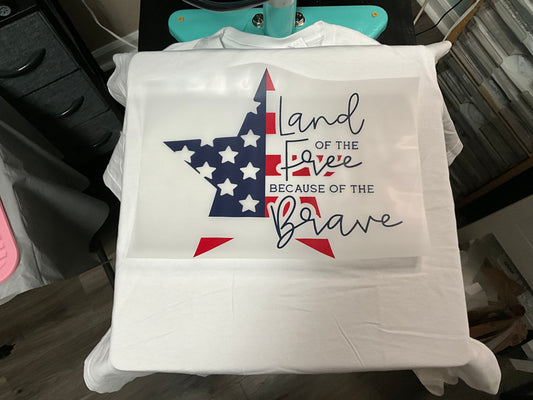 Land of the free star t-shirt