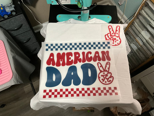 American dad t-shirt  ( large back design - small front )