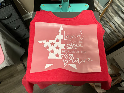 White land of the free star