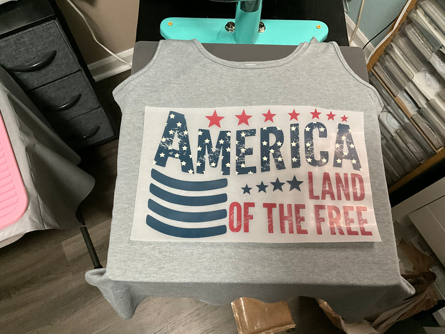 America land of the free flag tank top