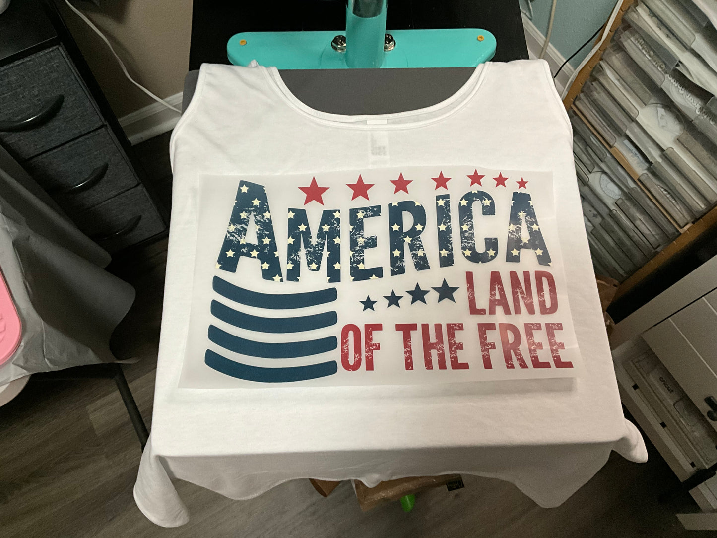 America land of the free flag tank top