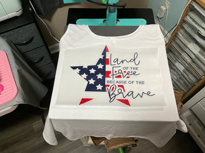 Land of the free star tank top