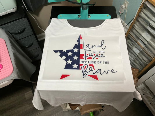 Land of the free star tank top