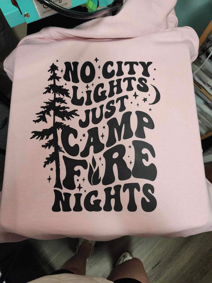 No city lights hoodie (black print)