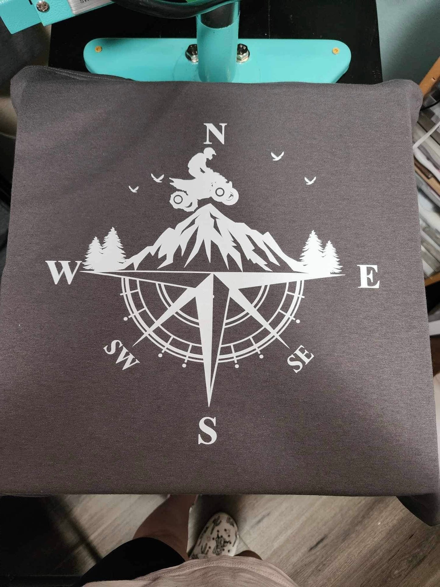 Quad and compass T-Shirt (print on back)