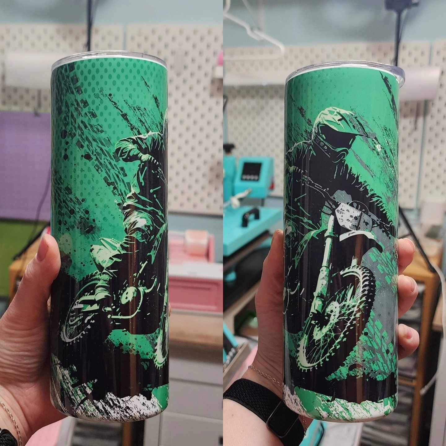 Dirt bike tumbler