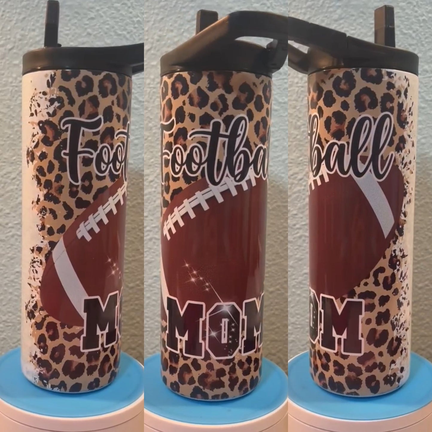 Football mom tumbler