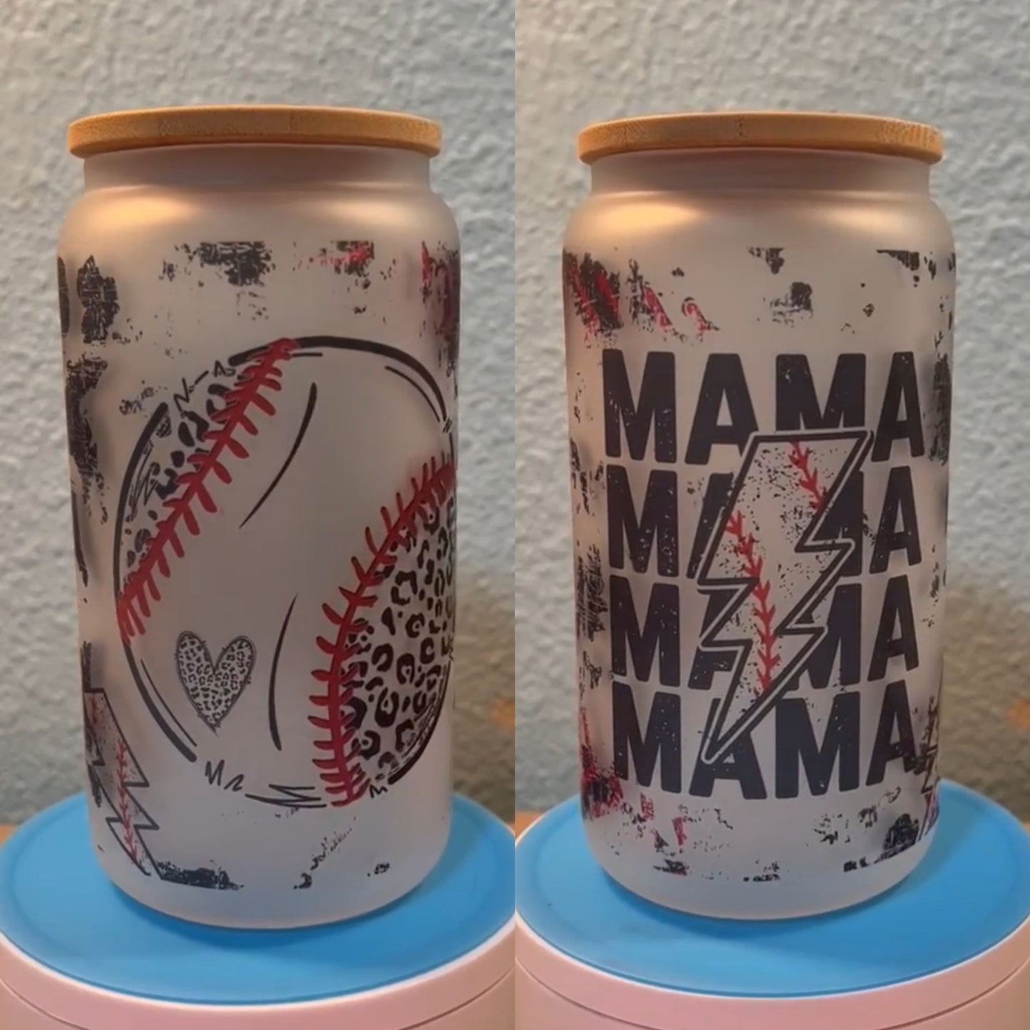 Baseball mama libbey glass cups