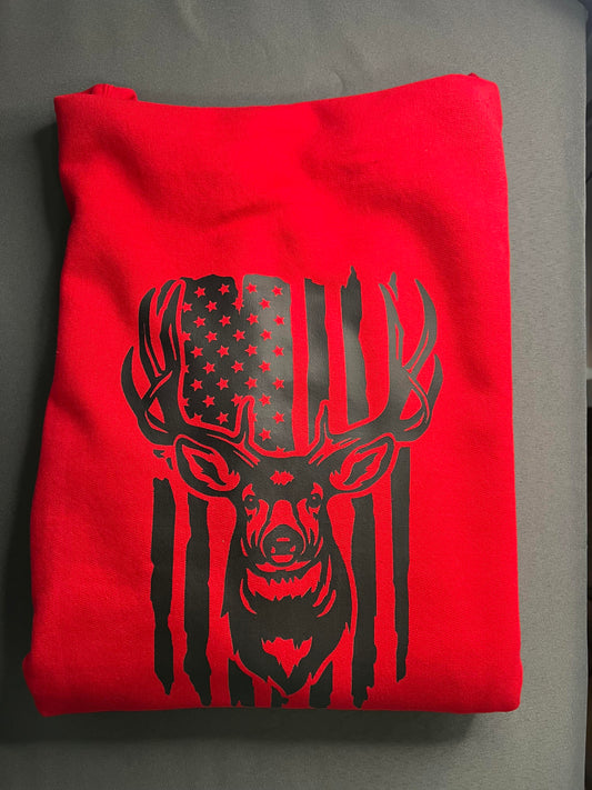 Deer/ flag