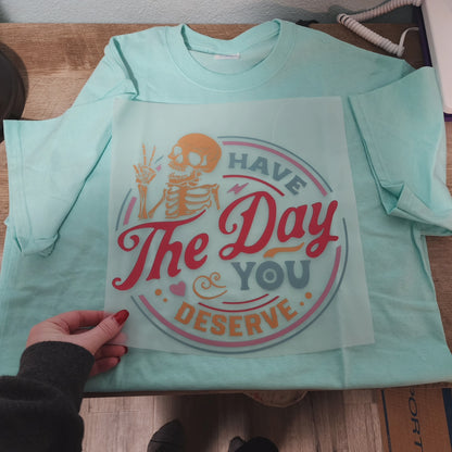 Have the day you deserve t-shirt (color)